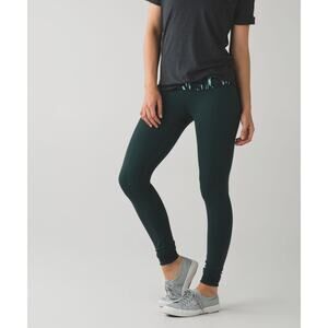 Lululemon Wunder Under Pant III Reversible Dark Fuel/Menthol